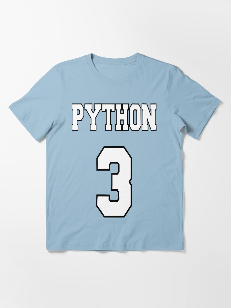 Alternate view of Python 3 - White on Blue Design for Python Programmers Essential T-Shirt