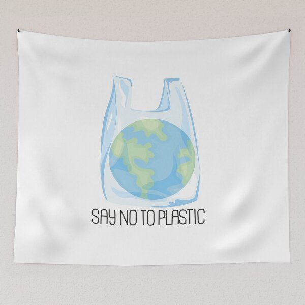 Item preview, Say No To Single-Use Plastic Illustration designed and sold by kate-creates.