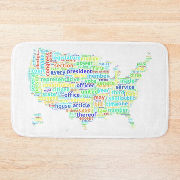 Item preview, US Constitution Word Cloud Map on White Background designed and sold by ramiro.