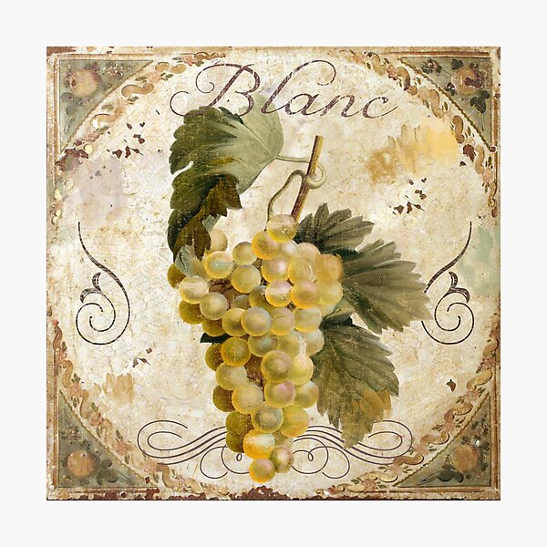 Item preview, Tuscany Table Chablis Blanc Wine Grapes designed and sold by Sasha Art Gallery.