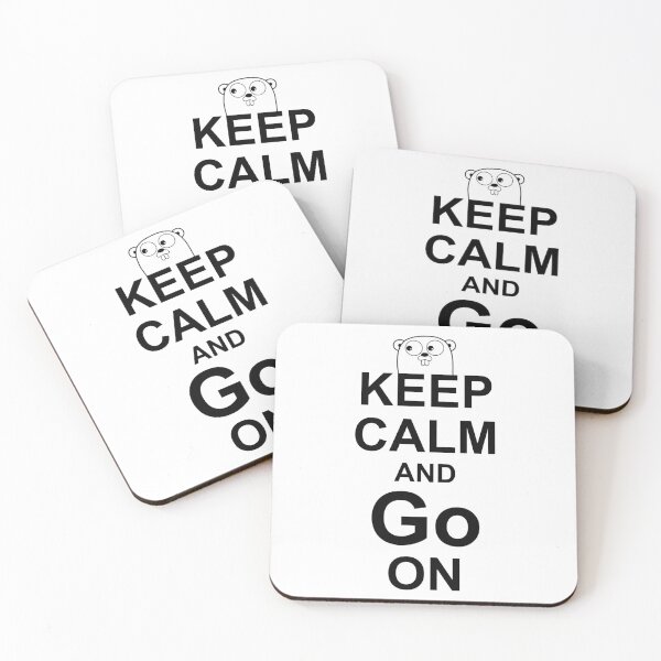 Item preview, KEEP CALM AND Go ON - Black on White Design for Go Programmers designed and sold by ramiro.