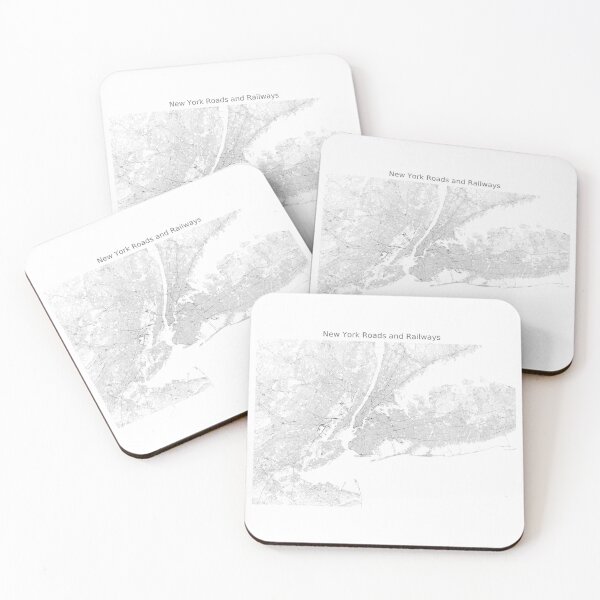 Item preview, New York Roads and Railways Map designed and sold by ramiro.