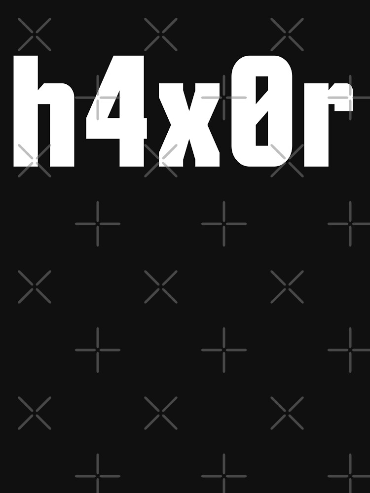 h4x0r for Computer Hackers - White Text Design by ramiro