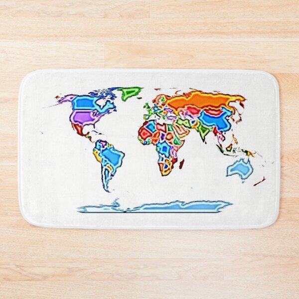 Item preview, Painting Style Colored World Map designed and sold by ramiro.