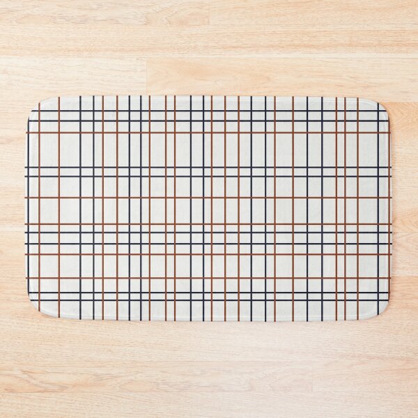 Item preview, Navy and Rust Grid on light grey (almost white) designed and sold by BlertaDK.