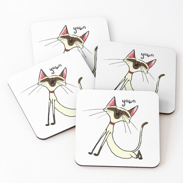 Item preview, Sleepy Siamese Cat, Cat Stretch, Siamese Cat Lover, Cartoon Siamese designed and sold by Furkid Studio.