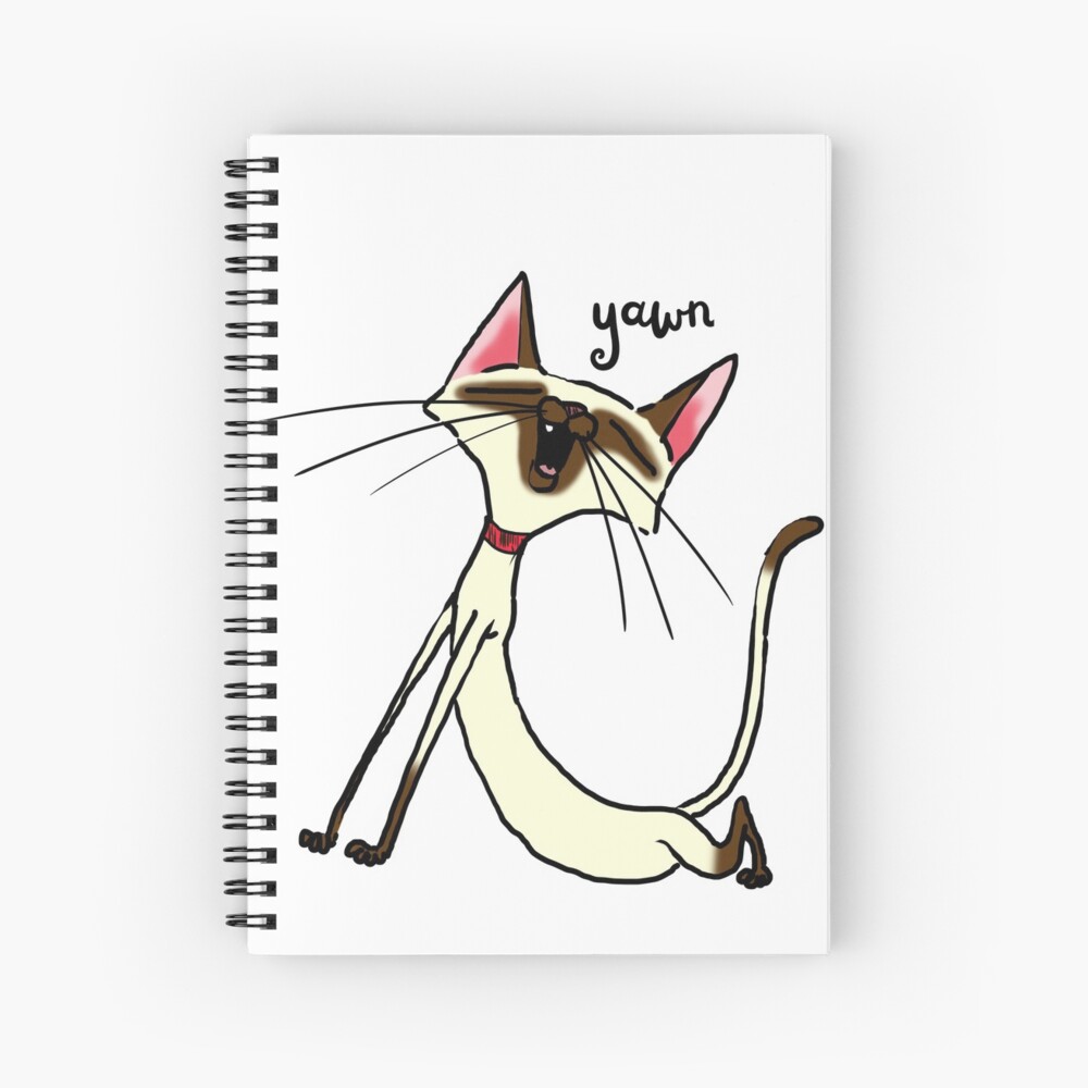 Schlafrige Siamesische Katze Katzen Ausdehnung Liebhaber Der Siamesischen Katze Karikatur Siamesisch Kunstdruck Von Nitesky13 Redbubble