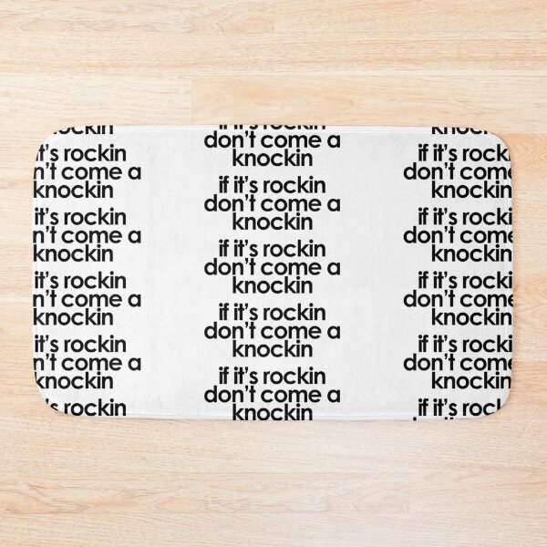 Item preview, if its rockin dont come a knocking - (black writing-transparent) designed and sold by dodgerock.