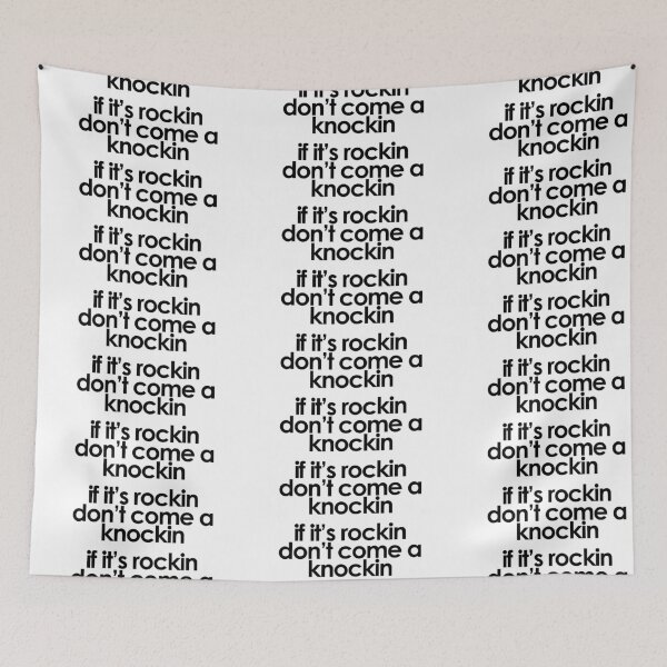 Item preview, if its rockin dont come a knocking - (black writing-transparent) designed and sold by dodgerock.