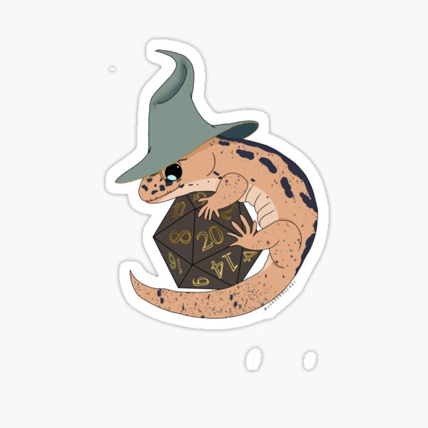 Item preview, DnD Wizard Lizard- Mint and Brown designed and sold by LordGraceArt.