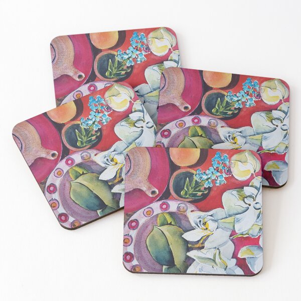 Item preview, Orchid and circles, Kirstin White, watercolour. designed and sold by Kirstin White.
