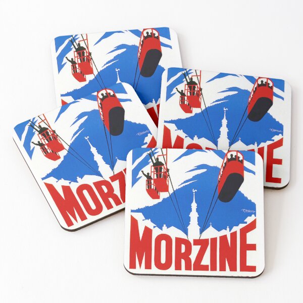 Item preview, Vintage French Alps Gondola Winter sport ski ad designed and sold by Glimmersmith.