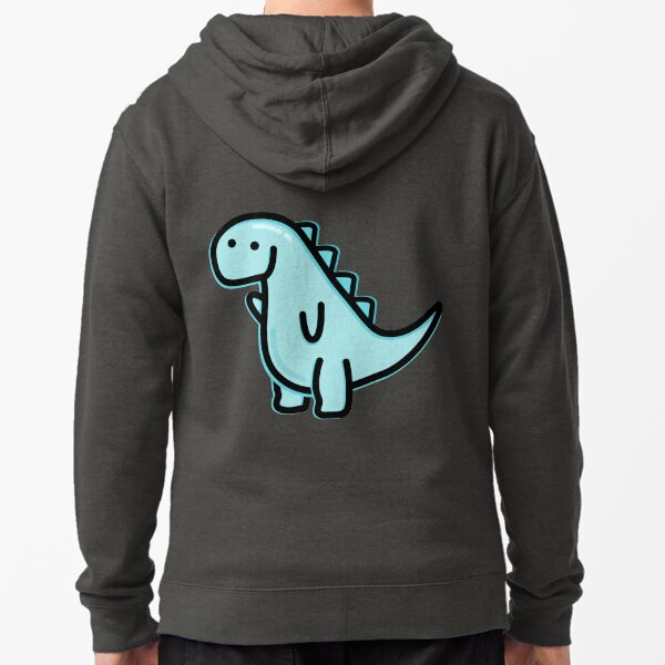 Cute Dino Zipped Hoodie
