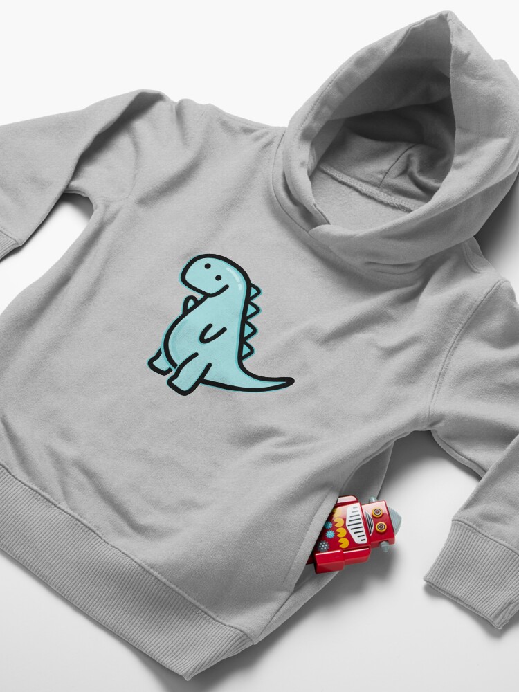 Alternate view of Cute Dino Toddler Pullover Hoodie