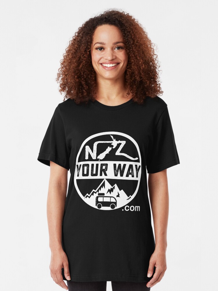 Alternate view of NZYourWay.com travel site logo Slim Fit T-Shirt