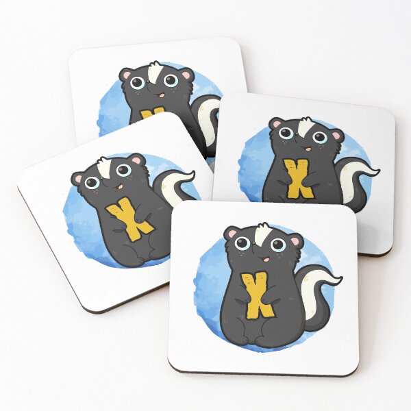 Artikelvorschau, Alphabet Letter X Happy Skunk entworfen und verkauft von kidsmonogram.