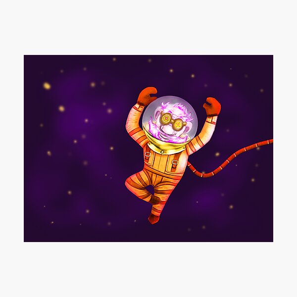 Funky gnome in deep space Photographic Print