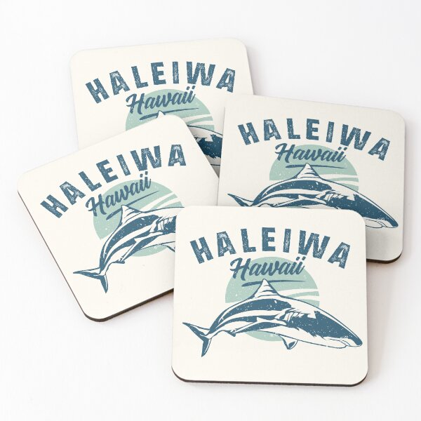 Item preview, Haleiwa, Hawaii - Retro Shark Graphic Beach Town Apparel  designed and sold by Si Li.