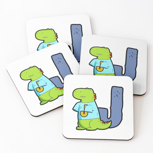 Artikelvorschau, Alphabet-Buchstabe J, süßer T-Rex entworfen und verkauft von kidsmonogram.
