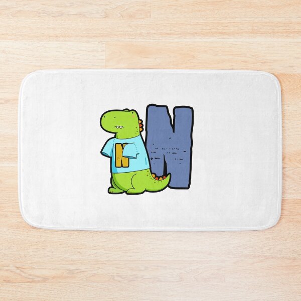 Item preview, Alphabet Letter N Cute T-Rex  designed and sold by kidsmonogram.