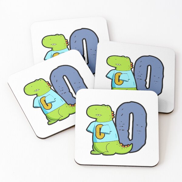 Item preview, Alphabet Letter O Cute T-Rex  designed and sold by kidsmonogram.