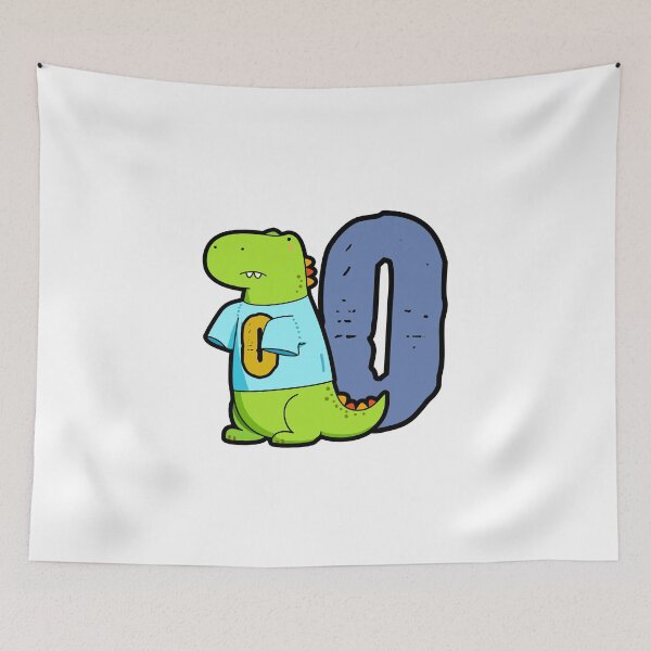 Item preview, Alphabet Letter O Cute T-Rex  designed and sold by kidsmonogram.