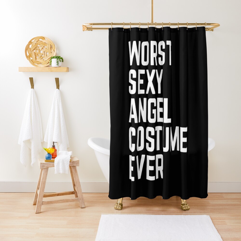 &quot;Worst Sexy Angel Costume Ever Funny Halloween&quot; Shower Curtain by