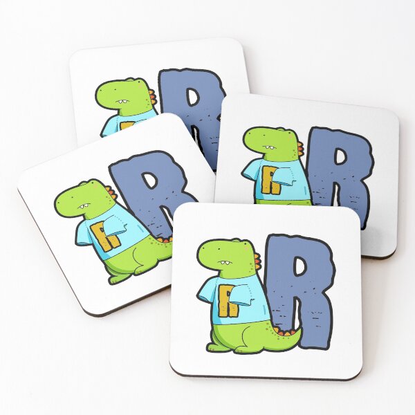 Item preview, Alphabet Letter R Cute T-Rex  designed and sold by kidsmonogram.