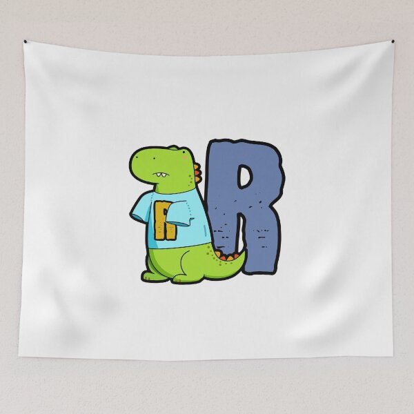 Item preview, Alphabet Letter R Cute T-Rex  designed and sold by kidsmonogram.
