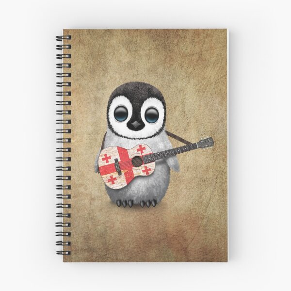 Item preview, Baby Penguin Playing Georgian Flag Guitar designed and sold by JeffBartels.
