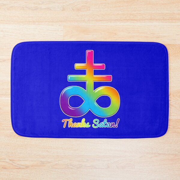 Item preview, 1997 Neon Rainbow Thanks Satan Leviathan Sulfuric Satanic Cross  designed and sold by creepygirlclub.