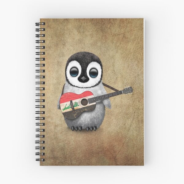 Item preview, Baby Penguin Playing Iraqi Flag Guitar designed and sold by JeffBartels.