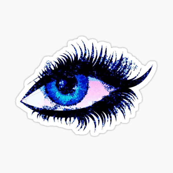Digital watercolor female eye Sticker