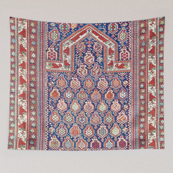 Item preview, Marasali Shirvan East Caucasus Rug Print designed and sold by Vicky Brago-Mitchell®.