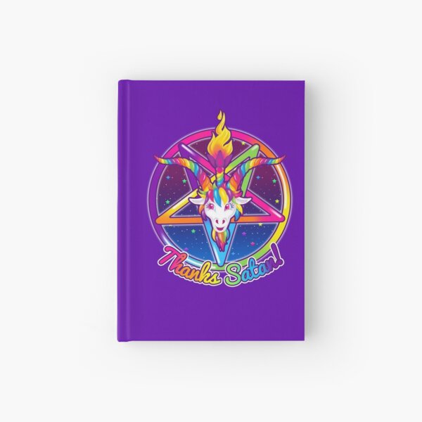 1997 Neon Rainbow Dank an Satan Baphomet Pentagram Sigil Notizbuch