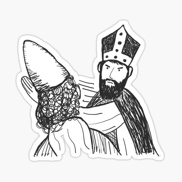 St. Nicholas and Arius Sticker