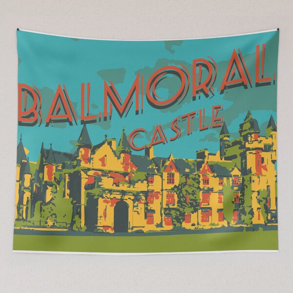 Item preview, Balmoral Castle- Retro Illustration designed and sold by winkeltriple.