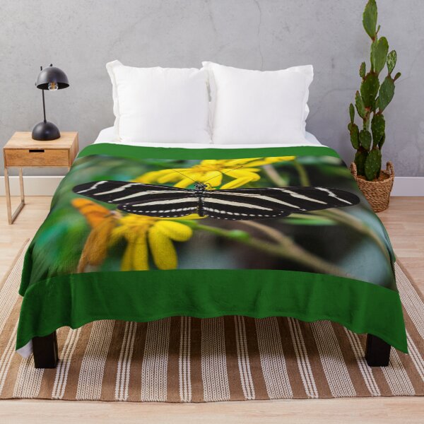 Item preview, Zebra longwing butterfly in a yellow flower designed and sold by Martin Leber.