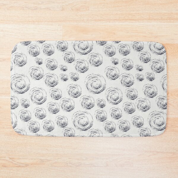 Item preview, Dark Blue Circular Strokes on Blue Greyish White designed and sold by BlertaDK.