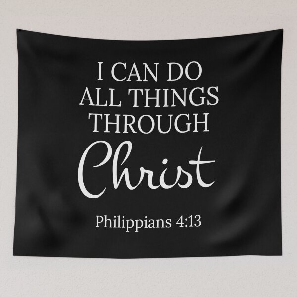 Item preview, I Can Do All Things Through Christ, Philippians 4:13, Christian Quote, Christian Saying designed and sold by ChristianLife.