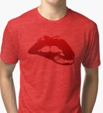 Lip Bite (Red) Tri-blend T-Shirt