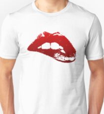 Lip Bite (Red) Unisex T-Shirt