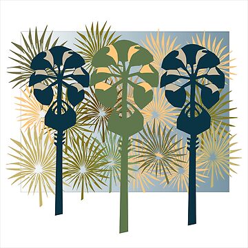 Artwork thumbnail, Three Mod Palms by myoldflorida
