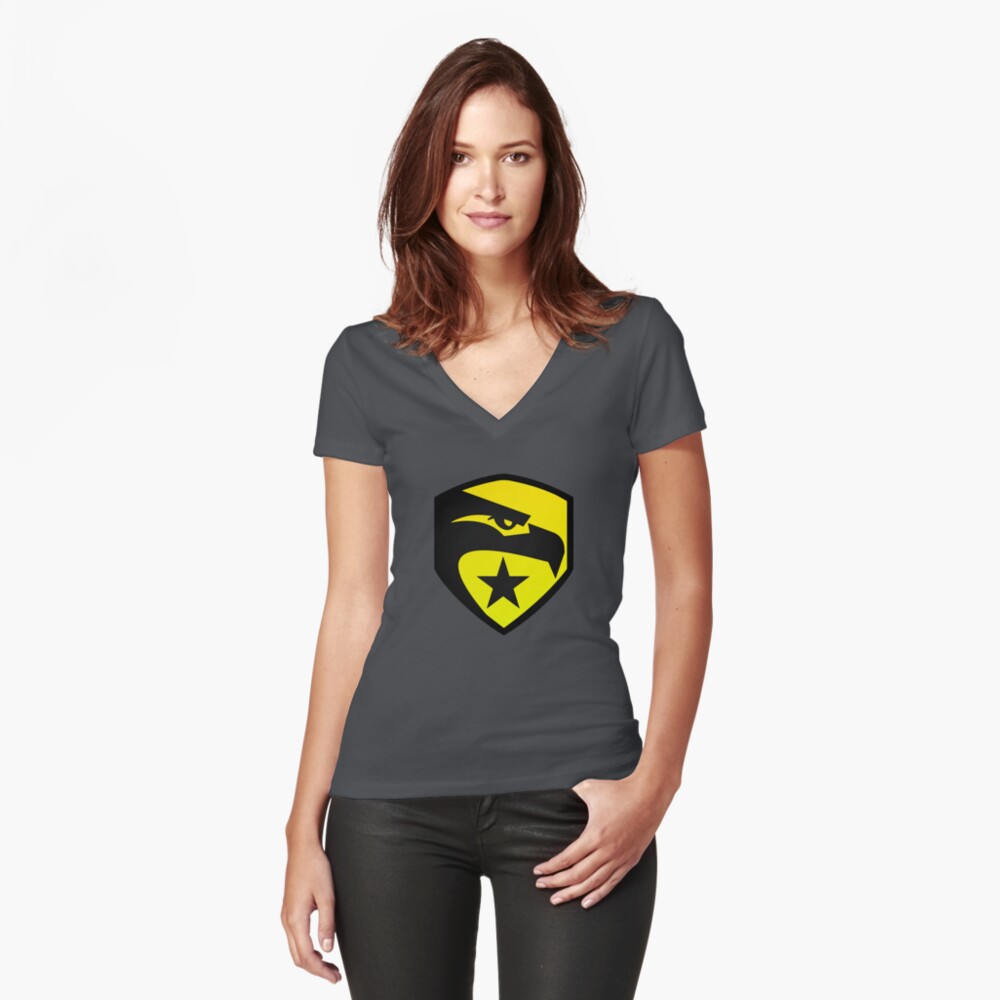 Item preview, Fitted V-Neck T-Shirt designed and sold by Logogami.