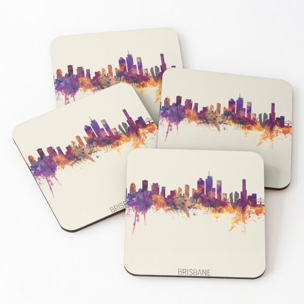 Aperçu de l'œuvre Brisbane Australia Skyline créée et vendue par ArtPrints.