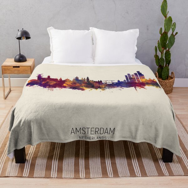 Aperçu de l'œuvre Amsterdam The Netherlands Skyline créée et vendue par ArtPrints.