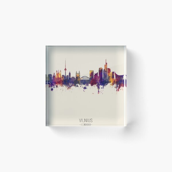Item preview, Vilnius Lithuania Skyline designed and sold by ArtPrints.