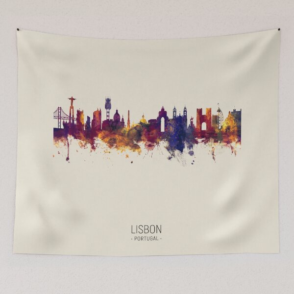Item preview, Lisbon Portugal Skyline designed and sold by ArtPrints.