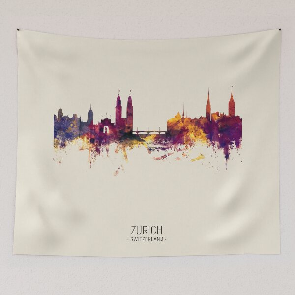 Item preview, Zurich Switzerland Skyline designed and sold by ArtPrints.