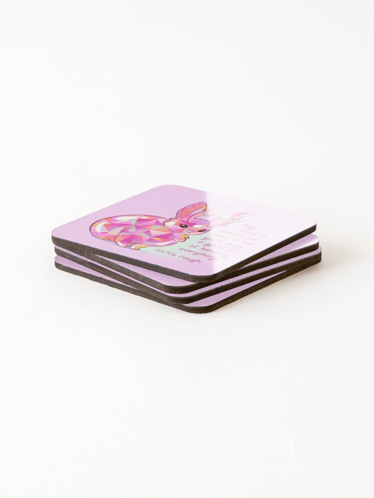Alternate view of "You're doing a good job of handling everything" Gemstone Jackalope Coasters (Set of 4)
